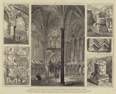 Recente Restauraties en Ontdekkingen in Westminster Abbey door Henry William Brewer